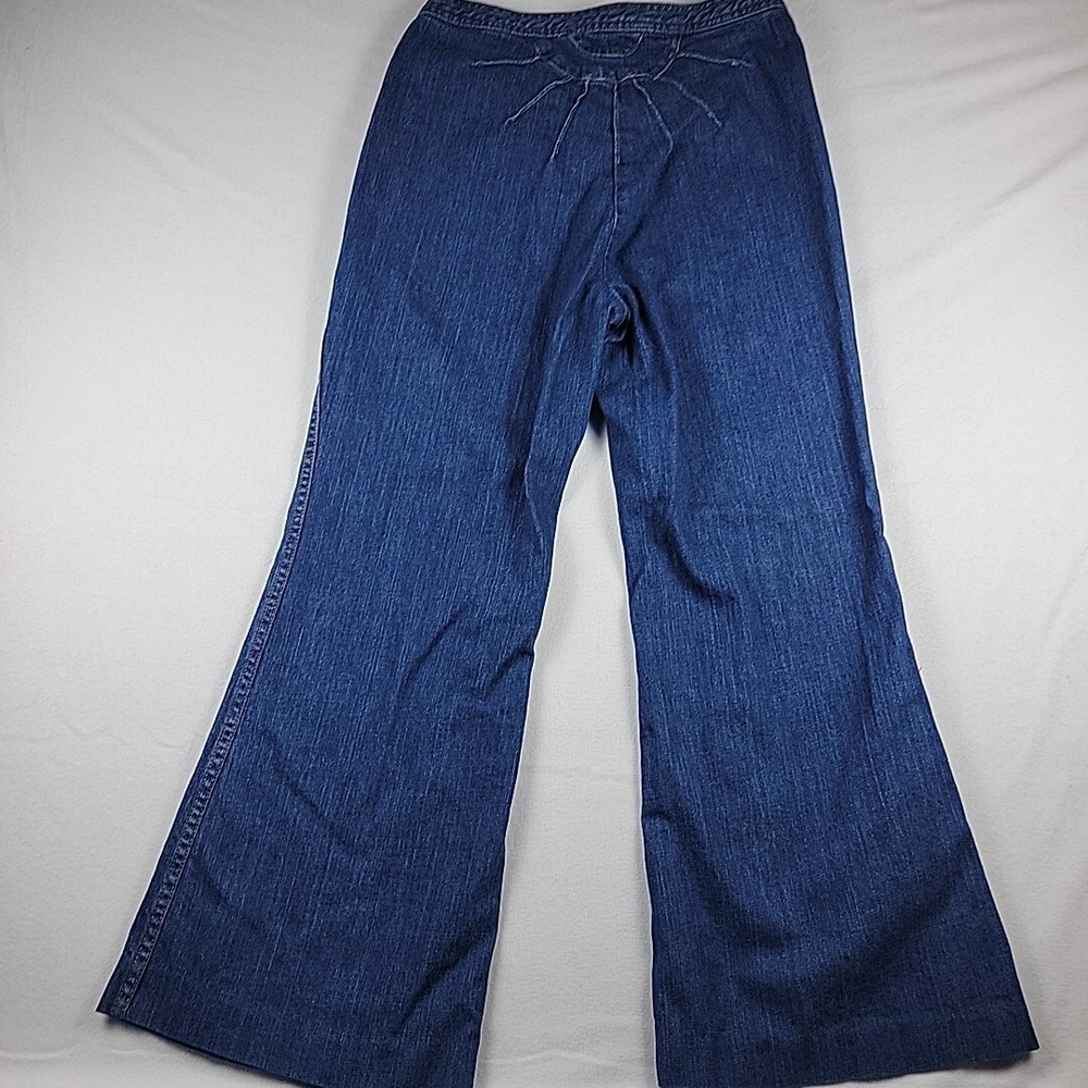 Free People Jayde Sunburst Blue Flare Jeans Women's Size 31 Hemmed READ - Picture 3 of 16